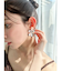 メタリックフラワーピアス