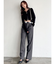 ダブルウエストストレートパンツ