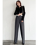 ダブルウエストストレートパンツ