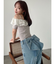 バックリボンデニムパンツ