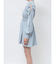 シャーリングデザインミニシャツワンピース