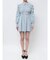 シャーリングデザインミニシャツワンピース
