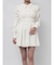 シャーリングデザインミニシャツワンピース