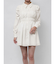 シャーリングデザインミニシャツワンピース