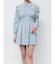 シャーリングデザインミニシャツワンピース