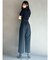 バックレースアップワイドパンツ