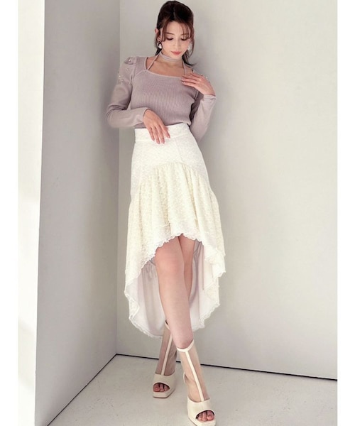 [SCULPTOR]アシンメトリーレーススカートレギンス Raw MUSINSA公式 | SCULPTOR Asymmetric Lace Skirt Leggings Raw