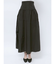 ギャザーナイロンフレアスカート