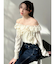 ラッフルオフショルブラウス