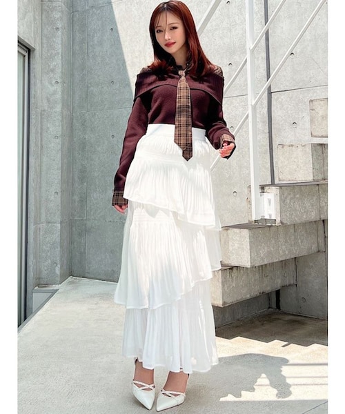 センソユニコ　スカート・m_mefu・変形・バルーン・ティアード・アシンメトリー センソユニコ スカート・m_mefu・変形・バルーン・ティアード