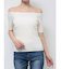 オフショルリブニットトップス