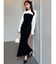 シャツドッキングニットワンピース