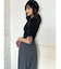 シアースリーブデザインニットトップス