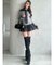 シャツレイヤードニットトップス