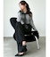 シャツレイヤードニットトップス