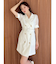 スリーブシアーデザインミニワンピース