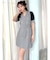 スリーブシアーデザインミニワンピース
