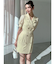 スリーブシアーデザインミニワンピース