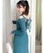 バックリボンマーメイドニットワンピース