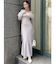 フェイクファートリムニットワンピース