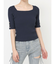 シンプルスリーブニットトップス【ネイビーWEB限定カラー】