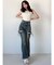 【追加生産分】カットアウトリボンデニムパンツ