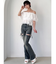 【追加生産分】カットアウトリボンデニムパンツ