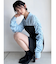 ギャザーデザインチュニックシャツ