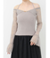 オフショルレースニットトップス