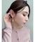 ポイントビジューフープピアス