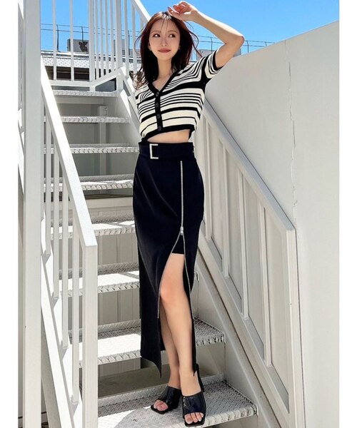 スカート mayu_mayu 楽天市場】期間限定セール3280→2580円☆ストライプ スカート