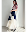 【WEB限定】チュールドッキングフレアスカート
