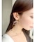 クリアビーズリボンピアス