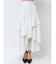 アシンメトリーラッフルフレアスカート