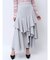 アシンメトリーラッフルフレアスカート