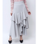 アシンメトリーラッフルフレアスカート