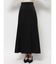 サテン切替フレアスカート