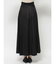 サテン切替フレアスカート