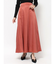 サテン切替フレアスカート