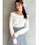 ホイップフリルVネックニット