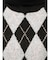 アーガイルタートルニットトップス