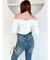 バックリボンオフショルニットトップス