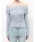 バックリボンオフショルニットトップス