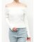 バックリボンオフショルニットトップス