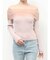 バックリボンオフショルニットトップス