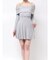 オフショルプリーツニットミニワンピース