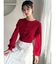 クルーネックニットカーディガン