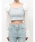 スリーブレースリブカットトップス