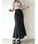 シアーリボンドッキングニットトップス