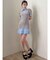 シャツレイヤードミニニットワンピース